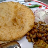 Stuffed Bhature Cholle
